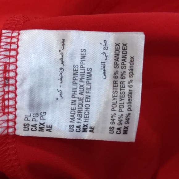 Alfani Asymmetrical Envelope Hem Top Red Petite Small or Large - Picture 6 of 10